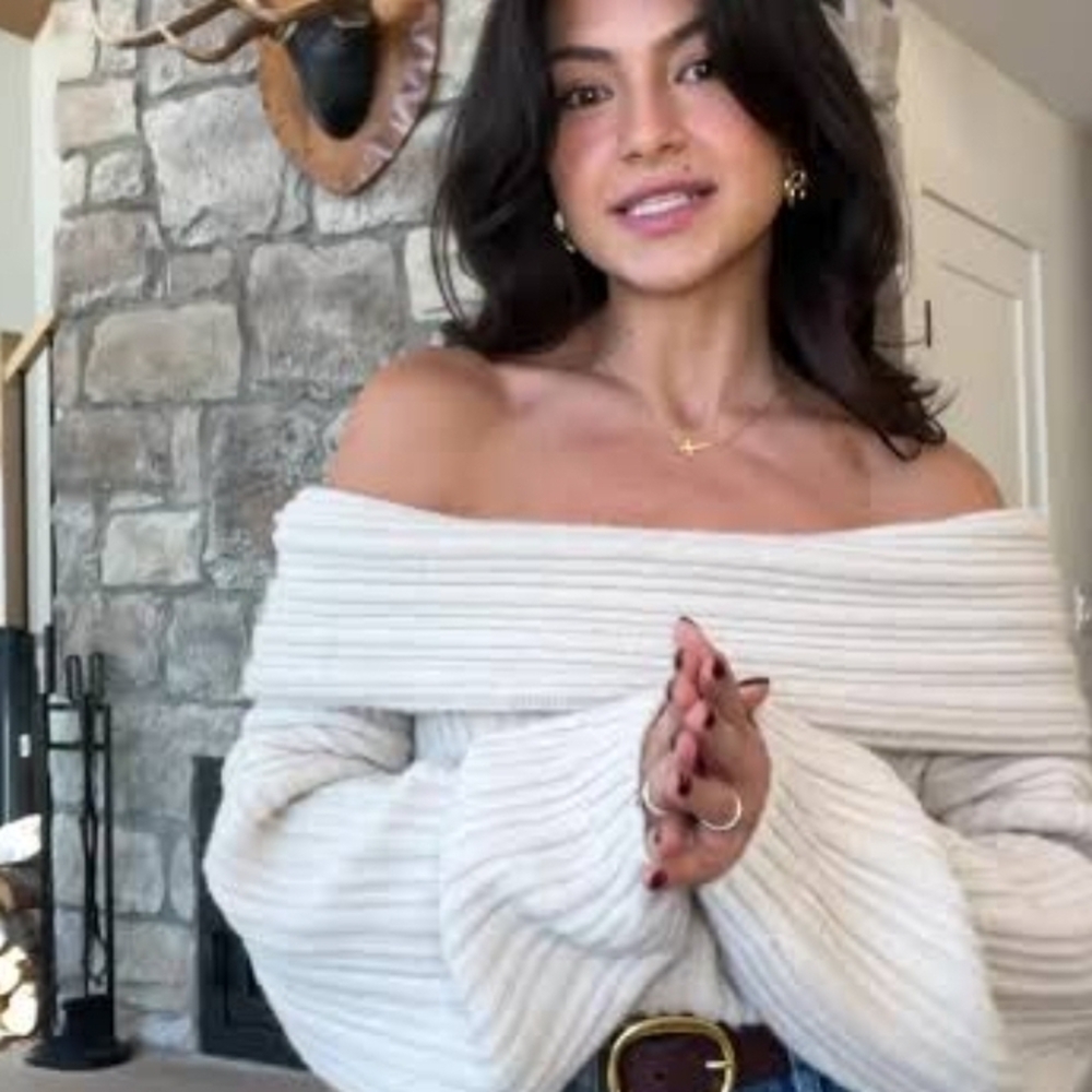 ISO: Oak & Fort Off-Shoulder Sweater